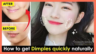 Only 5 minutes!! How to get Dimples fast and quickly naturally. (No surgery, No make up)