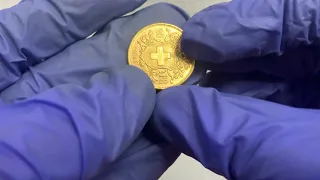 20 Франков 1916 год  Гельвеция   символ Швейцарии  Золото 900 пр    6 5 грамм  Штемпельная! Редкая!
