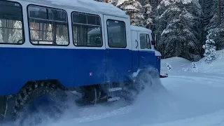 ГАЗ 66 , шишига автобус, зима, GAZ 66