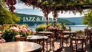 Summer Café Ambience | Smooth Jazz & Birdsong for Relaxation#4K #relaxingmusic #smoothjazz #birdsong