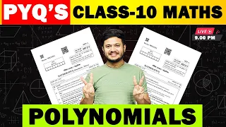 Ch -2 Polynomials Previous Year Questions || Class 10 Maths Most Important Questions ||