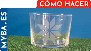 Cómo grabar vidrio con ácido, tutorial en español. Muy fácil de hacer.