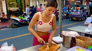 EGGS & BANANAS! 1 DAY OF WORK WITH MOST FAMOUS PUY ROTI LADY - THAI STREET FOOD ROTI LADY BANGKOK