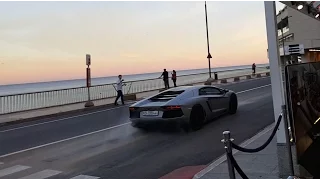 INSANE Lamborghini Aventador Burnout in Monaco !