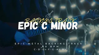 Epic Orchestral C Minor Metal Backing Track | C Minor Pentatonic | 80bpm | Drop C Heavy Metal