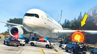 GIANT AIRBUS Makes Crash Landing on Bridge after Engine Failure | GTA 5