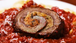 Beef Braciole (Stuffed Italian Beef Roll)