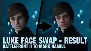 Battlefront 2 Luke Skywalker to Mark Hamill Face Swap! (Result)
