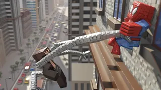 Doc Ock vs Spider Man Saves Aunt May (Minecraft Version) - Fight Scene