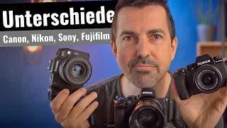 Die kleinen Unterschiede zwischen Canon, Sony, Nikon und Fujifilm 🙄