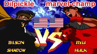 Marvel Super Heroes Vs. Street Fighter - Dilpickle vs marvel-champ