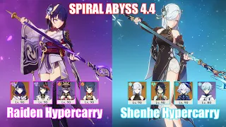 C0 Raiden Hypercarry & C2 Shenhe Xianyun Hypercarry | Spiral Abyss 4.4 | Genshin Impact