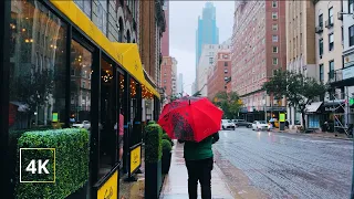 Walking on a FLASH FLOOD ALERT day in New York City | RAIN NYC | 4K ASMR