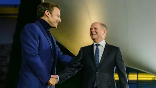 Scholz empfängt Macron zu Arbeitsessen im Kanzleramt | AFP