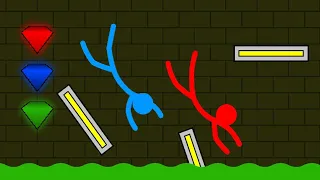 Stickman Animation: Watergirl AND Fireboy Escape Challenge Part 2