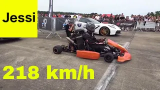 Insane Speed: Go Kart Reaches 218 km/h in 1/2 Mile Drag Race - Honda CBR1000RR Engine