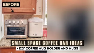 DIY Coffee Bar Small Space Idea/Makeover | Ashleigh Lauren ☕️