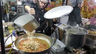 Italian Pasta with Anchovies. Detailed and Pictoresque Cooking