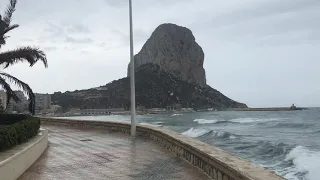 Rough Seas in Calpe, Spain. March 2024