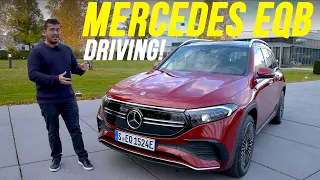 Mercedes EQB 350 AWD driving REVIEW new 7-seater EV SUV