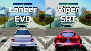 NFS Most Wanted: Mitsubishi Lancer Evo 8 vs Dodge Viper SRT - Drag Race