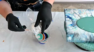 Mesmerizing Acrylic Straight Pour Makes Stunning Abstract Landscape Painting