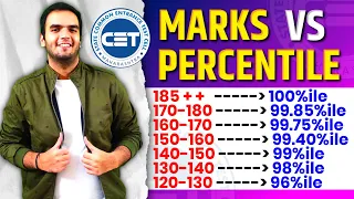 Marks vs Percentile MHTCET 2022 - Comparison List | Marks Percentile Comparison - Day 2 RG LECTURES