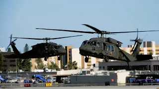 Awesome Arrival of "FIVE" UH-60 Military Blackhawk Helicopters - Sikorsky