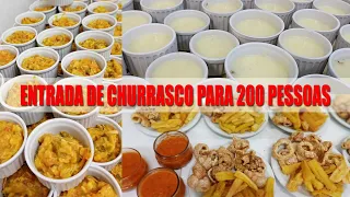 ENTRADA DE CHURRASCO PARA 200 PESSOAS - RECEITAS DA ROSA