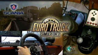 Euro Truck Simulator 2 - with Logitech G27 [Wheel/feet camera] - Manual transmission - Scania R420