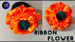 Ribbon flower making || "Ribbon Flower Making: Easy-to-Repeat Bow for Hair amazing idea