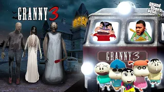 Franklin and Shinchan and his Friends Fight With Granny 3 and Grandpa For Escape Horror House GTA 5
