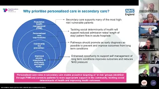 Personalised Care in Secondary Care in London -  Meeting Recording