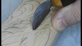 Топорище резное «Ворон» #15 / A drawing on an Ax