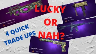 CSGO - ROAD TO FIRE SERPENT, AGAIN - 4 QUICK TRADE UPS - BRAVO COLLECTION - LETS GET 4/4!!!