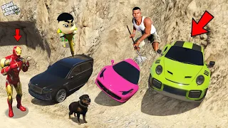 GTA 5: FRANKLIN AND SHINCHAN Found BURIED "IRONMAN SUPERCARS" in GTA 5! (GTA 5 mods)