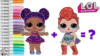 LOL Surprise Dolls Coloring Book Mash UP Purple Queen Stardust Queen become Purple Stardust