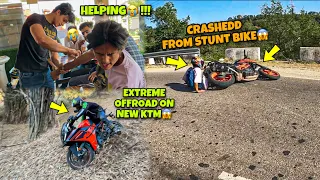 CRASHEDD😭 OFFROAD Gone WR0NG😭 New Ktm Rc390            Proper training legs workouts