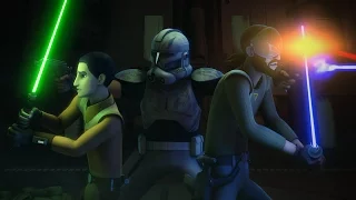 Star wars rebels: Ezra, Rex, Kanan freeing Zeb