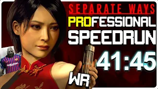 (WR) Resident Evil 4 Separate Ways Professional Speedrun 41:45