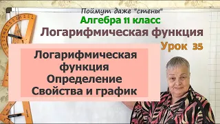 Логарифмическая функция. Свойства и графики логарифмической функции. Алгебра 11 класс