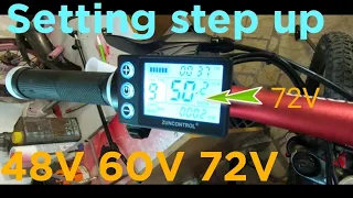 SETTING STEP UP(convertitore a boost) 48V 60V 72V samebike upgrade
