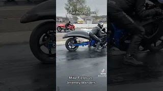 Two Fast Hayabusa Drag Bikes Meet in Final Round