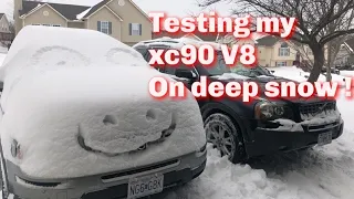 Volvo XC90 V8 - Test driving on our record snowfall this year!