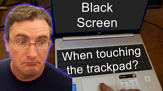 HP laptop screen goes black when touching the trackpad, Updating the graphics drivers fixed it