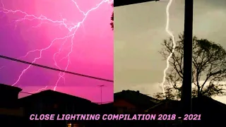 Scary Close Lightning Strikes & Loud Thunder Compilation (2018 - 2021 Sydney Australia)