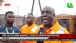 Fire Guts Dome Market; Over 30 Shops Destroyed