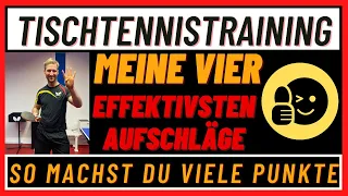 Tischtennis 🏓 Oberliga "Meine vier effektivsten Aufschläge"