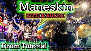 Måneskin  ZITTI E BUONI Drum Tutorial Lesson