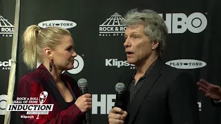 Jon Bon Jovi on the 2018 Rock & Roll Hall of Fame Induction Ceremony Red Carpet